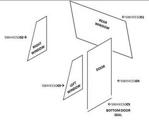 UW95303   Door and Window Seal Kit---4-150, 4-180